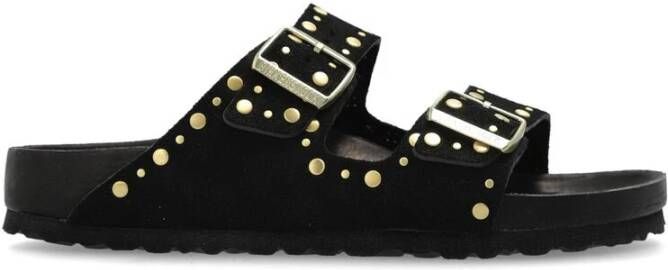 Birkenstock Arizona Rivet Suède Leren Black Dames