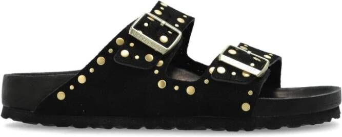 BIRKENSTOCK Slippers Dames Arizona Rivet Suède Zwart