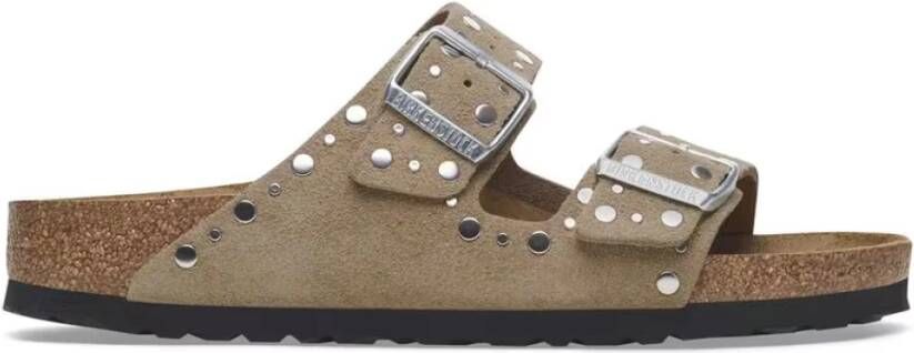 BIRKENSTOCK Teenslippers Dames Arizona Rivet Border Maat: 36 Materiaal: Suède Kleur: Beige - Foto 5