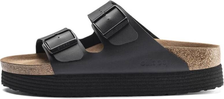 Birkenstock Sandals Arizona Platform Vegan Birko-Flor Zwart Dames