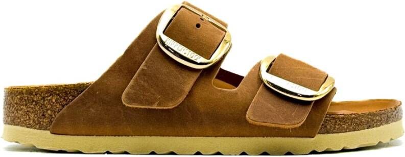 Birkenstock ssandalen Arizona Big Buckle Natural Leather Oiled Etroit Bruin - Foto 18