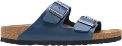Birkenstock Arizona Slippers Oiled Leather Blue Normale Pasvorm Mannen