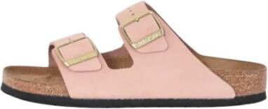 Birkenstock Arizona Sandalen Kurk Latex Leer Pink Dames
