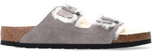 Birkenstock Arizona Shearling slides Grijs Heren