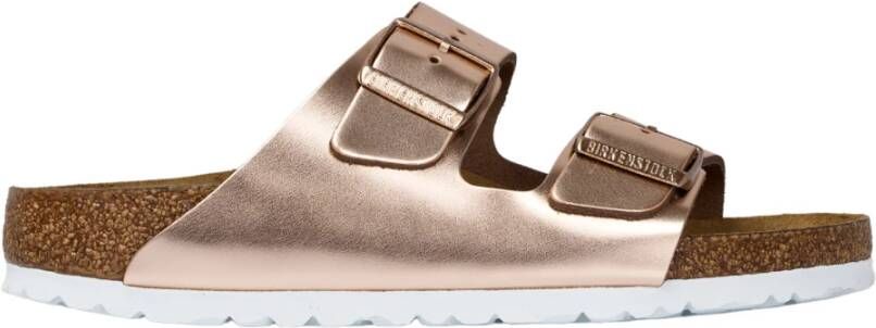 Birkenstock Slippers ARIZONA SFB in smalle schoenwijdte metallic-look met soft-voetbed - Foto 11