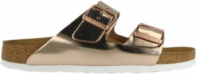 Birkenstock Slippers ARIZONA SFB in smalle schoenwijdte metallic-look met soft-voetbed - Foto 14
