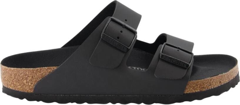 Birkenstock Arizona Slippers en Sandalen Heren Zwart Nubuck