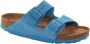Birkenstock Arizona Soft Footbed Sliders Blauw Dames - Thumbnail 1