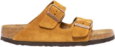 Birkenstock Arizona Suède Leren Sandalen Brown Dames