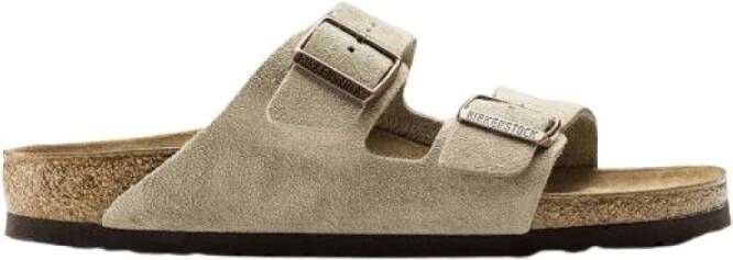 Birkenstock Arizona Suede Sandalen Beige Heren