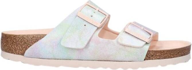 Birkenstock Arizona Dames Slippers Iridescent Light Rose Narrow fit | Roze | Microvezel - Foto 3