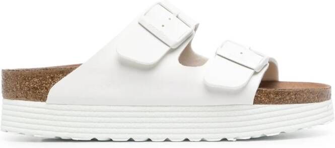 Birkenstock Sandals Arizona Platform Vegan Birko-Flor White Dames