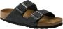Birkenstock Arizona Zwarte Leren Sandalen Black Heren - Thumbnail 1