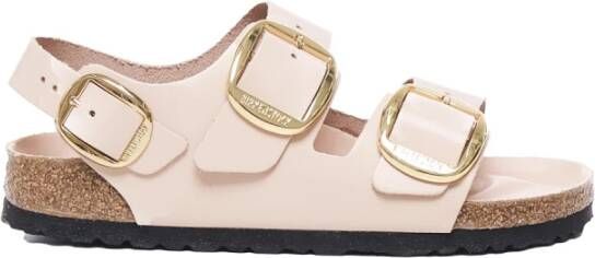 Birkenstock Beige Big Buckle Sandalen Natuurlijk Leer Beige Dames