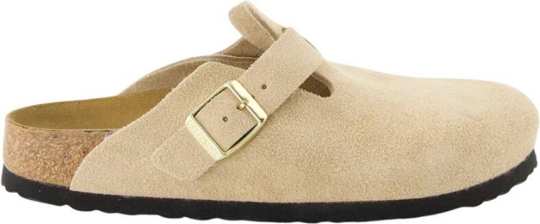 Birkenstock Beige Boston Muiltjes voor vrouwen