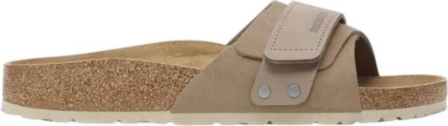 Birkenstock Women's Oita Suede Leather Sandalen Narrow beige bruin