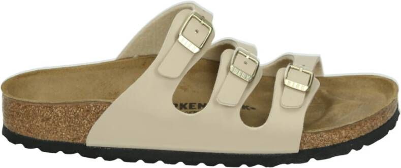 Birkenstock FLORIDA SANDCASTLE BF Dames slippers Wit beige - Foto 5