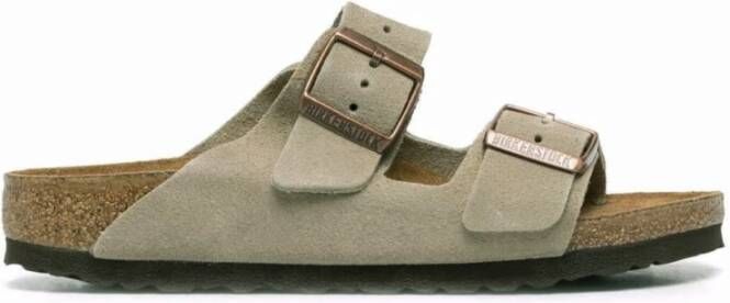 Birkenstock Beige Sandalen met Open Teen Beige Dames