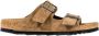 Birkenstock Beige Suède Gesp Slippers - Thumbnail 1