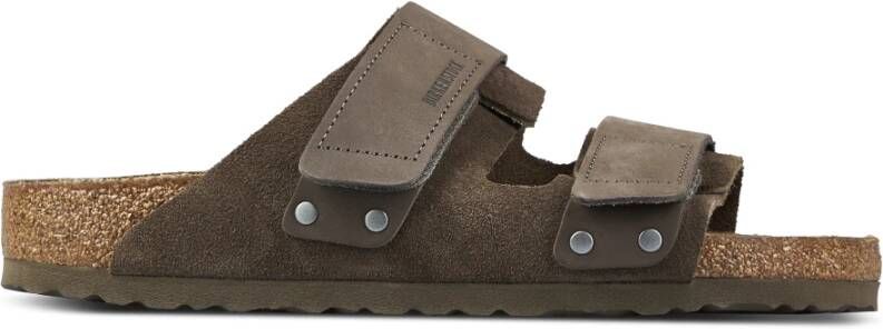 Birkenstock Anatomische suède sandalen met kurk