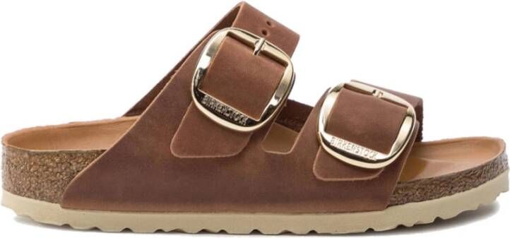 Birkenstock ssandalen Arizona Big Buckle Natural Leather Oiled Etroit Bruin - Foto 19
