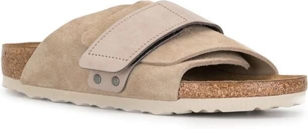 Birkenstock Anatomische Leren Sandalen met Klittenbandsluiting Beige - Foto 4