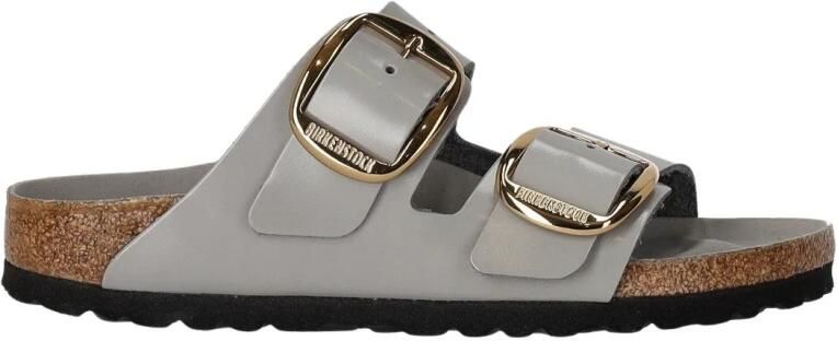 Birkenstock Arizona Big Buckle Slippers High Shine Stone Coin Narrow Fit Dames