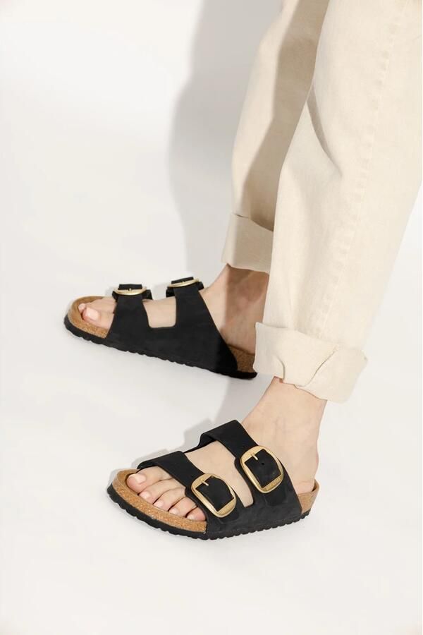 Birkenstock Sandales ouvertes en cuir verni avec semelle en liège Black Dames - Foto 12