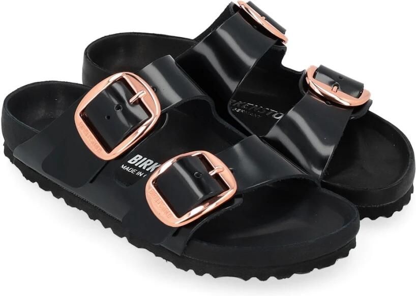Birkenstock Sandalen Arizona Big Buckle High Shine Black Sandal in zwart