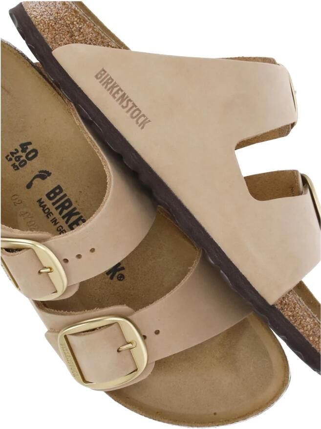 BIRKENSTOCK Slippers Dames Arizona Big Buckle Maat: 39 Materiaal: Nubuck Kleur: Beige - Foto 2