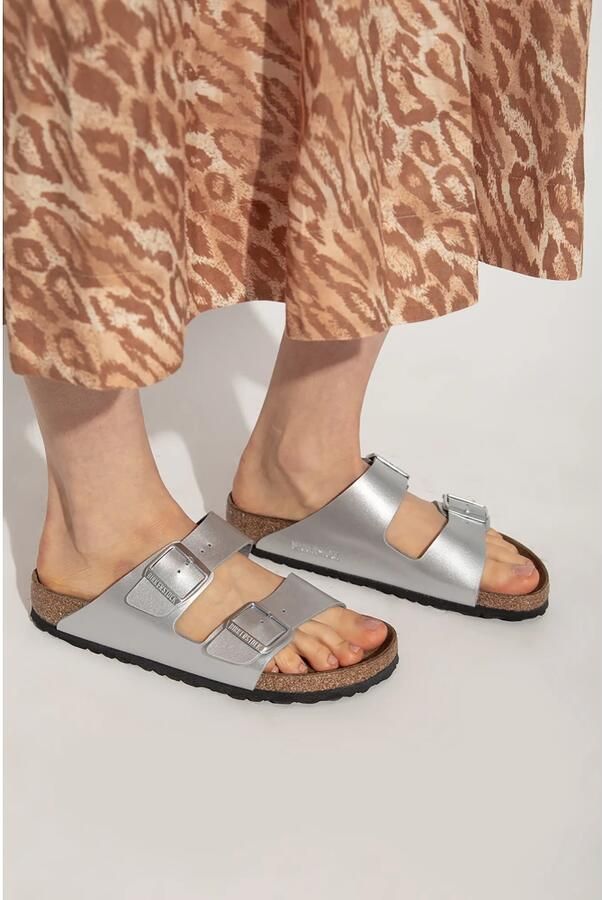 Birkenstock Slippers Arizona van glanzende birko-flor schoenwijdte: smal - Foto 4