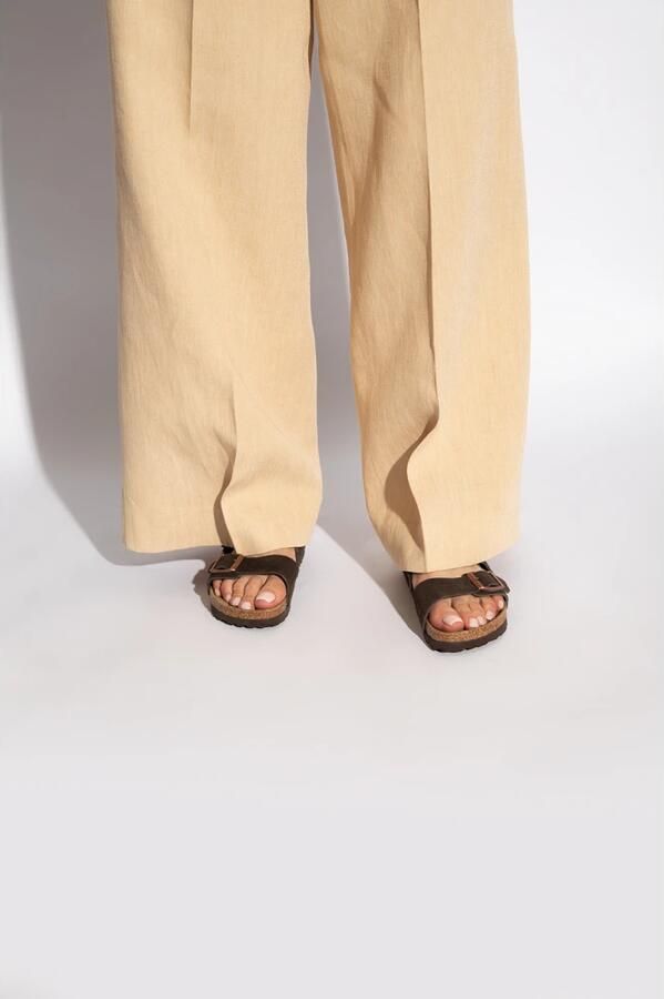 Birkenstock Arizona Suède Bruin Smal Voetbed Unisex Slipper - Foto 8