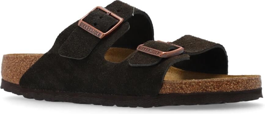 Birkenstock Arizona Suède Bruin Smal Voetbed Unisex Slipper - Foto 5