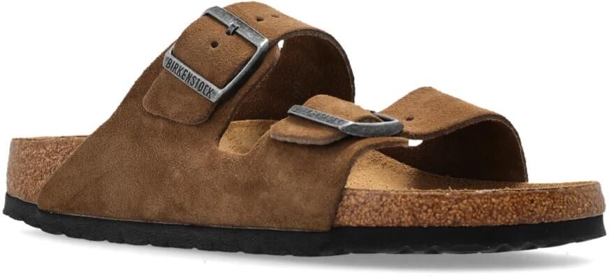 Birkenstock Narrow Arizona Suede Leather Faded Khaki - Foto 15