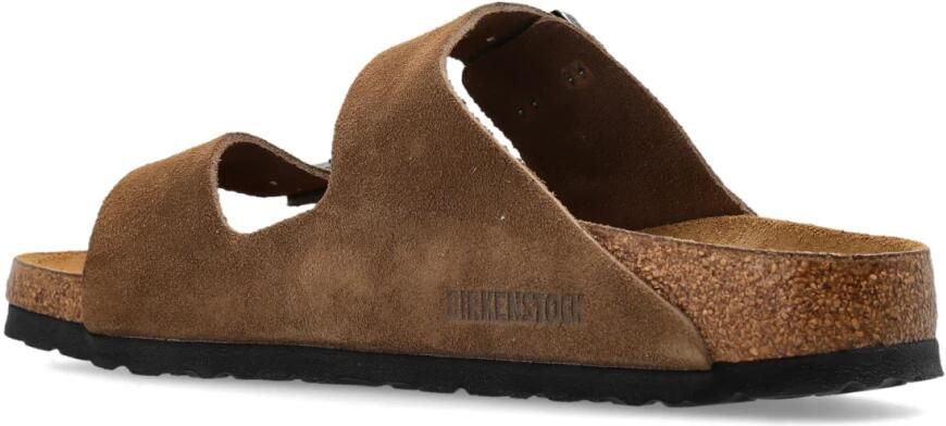 Birkenstock Narrow Arizona Suede Leather Faded Khaki - Foto 16