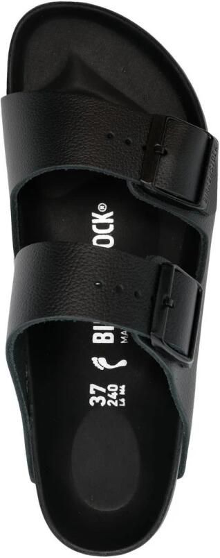 Birkenstock Arizona Leren Sliders Zwart Dames