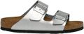 Birkenstock Slippers Arizona van glanzende birko-flor schoenwijdte: smal - Zilver