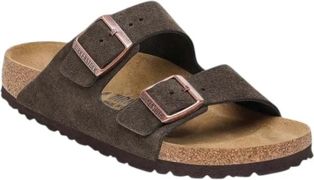 Birkenstock Arizona Suède Bruin Smal Voetbed Unisex Slipper - Foto 6