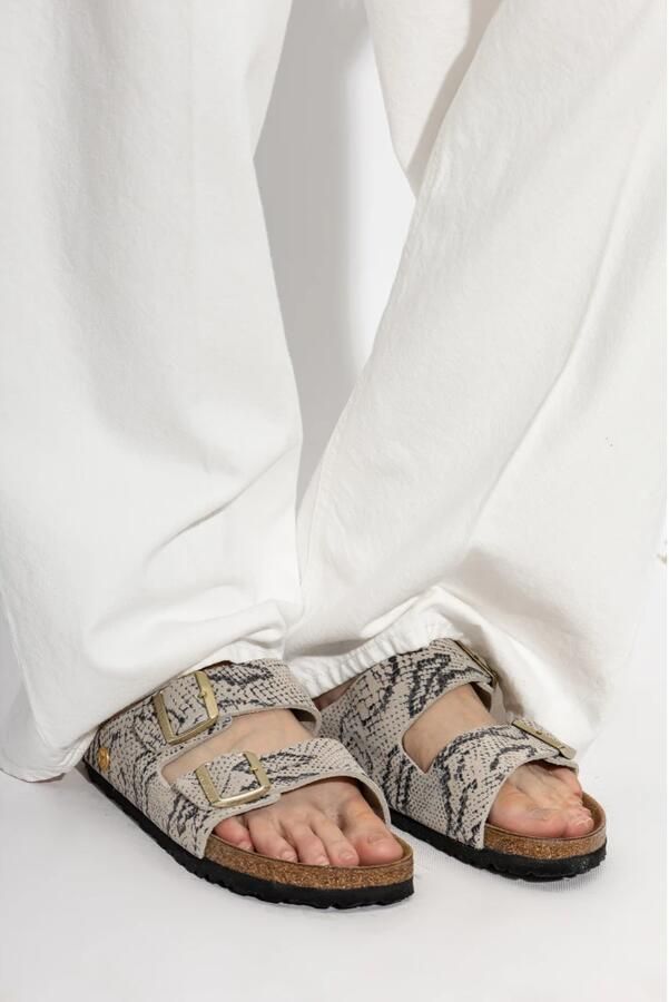Birkenstock Huisschoenen van echt leer model 'Arizona' - Foto 5