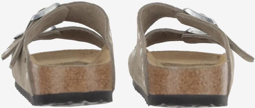 Birkenstock Low-Top Sneakers Sandale Arizona Rivet Border aus Veloursleder in taupe - Foto 12