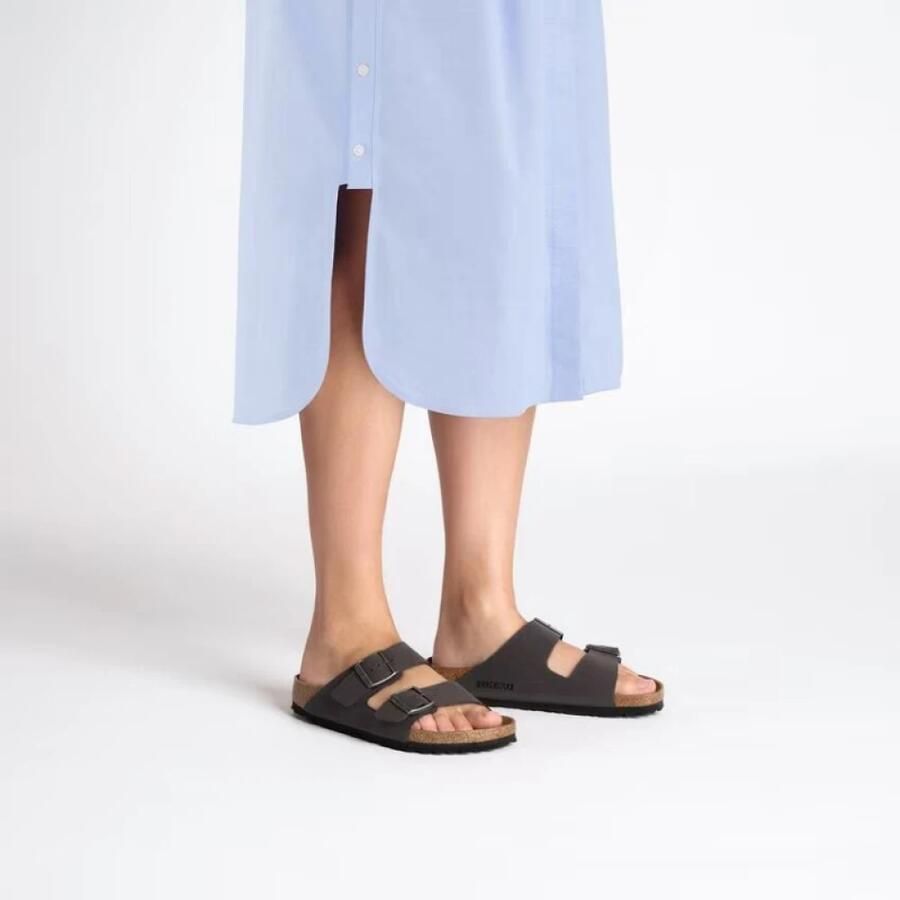 BIRKENSTOCK Slippers Arizona Leer Grijs