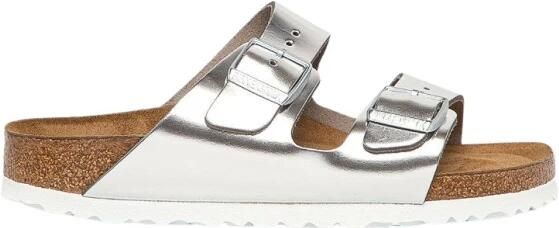 Birkenstock Arizona Dames Slippers Metallic Silver Narrow fit | Zilver | Leer - Foto 4