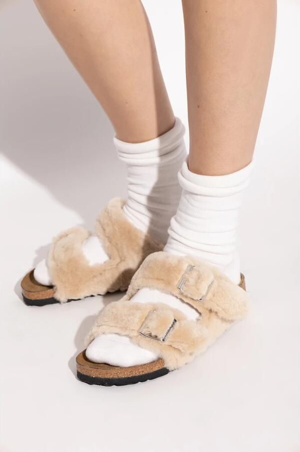 Birkenstock Arizona Shearling Rivet Logo slides - Foto 2