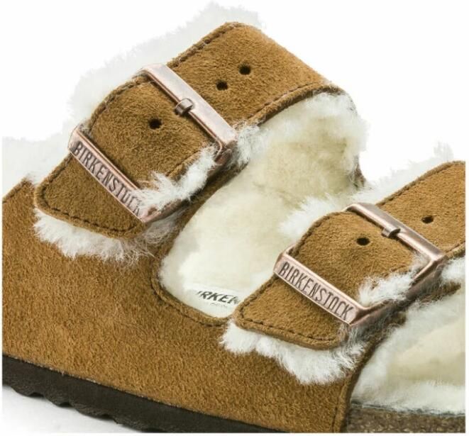 Birkenstock Arizona Shearling Slippers Mink Regular fit | Bruin | Suède - Foto 12