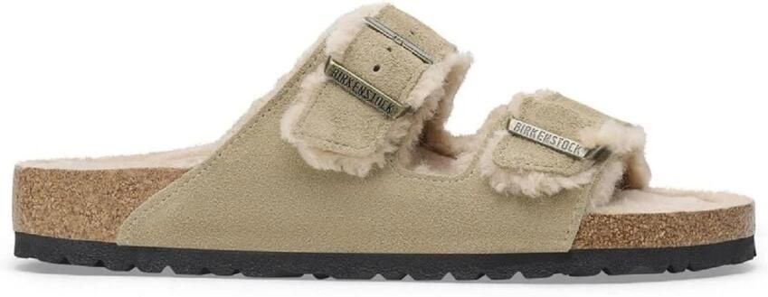 Birkenstock Arizona Shearling Slippers Stone Coin Narrow fit | Grijs | Suède - Foto 13