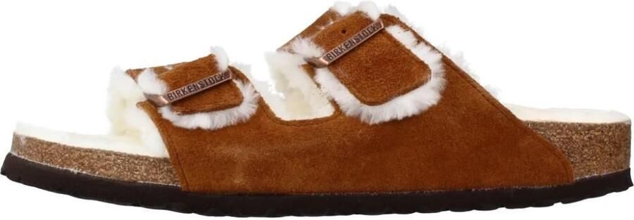 Birkenstock Arizona Shearling Slippers Mink Regular fit | Bruin | Suède - Foto 18