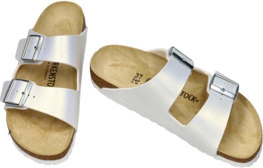 Birkenstock Arizona BS Birko-Flor Geëmbost White Dames - Foto 2