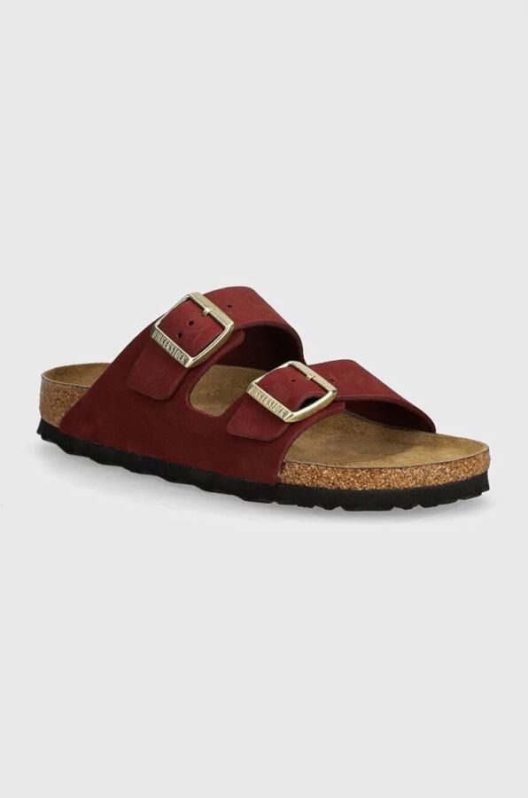 BIRKENSTOCK Muiltjes 'Arizona' donkerbruin wijnrood - Foto 2