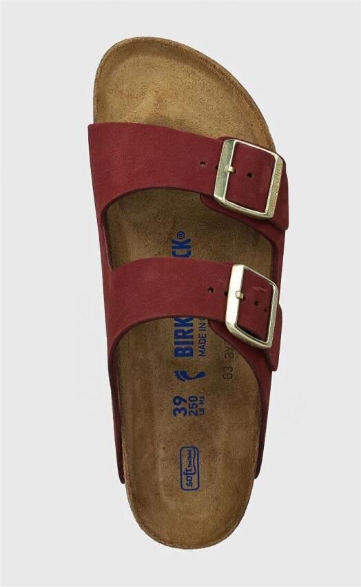 BIRKENSTOCK Muiltjes 'Arizona' donkerbruin wijnrood - Foto 4