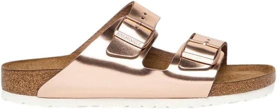 Birkenstock Slippers ARIZONA SFB in smalle schoenwijdte metallic-look met soft-voetbed - Foto 9